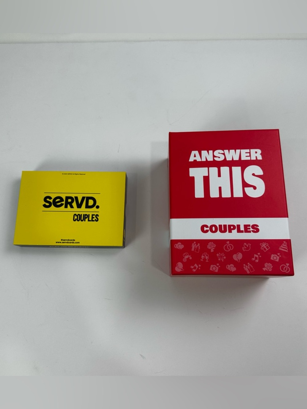 Set of Two Games for Couples-Answer This Couples and Servd Couples Never Used
